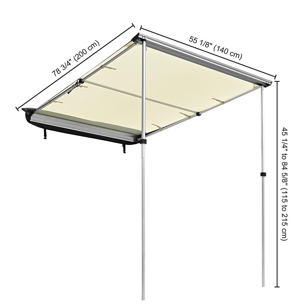 Yescom Awning with LED Light 6.6' x 4.6' Car Side Tailgate Awning