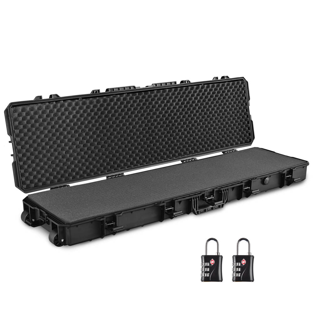 Yescom 40 Rolling Rifle Case with Foam TSA Padlocks IP67 Long Hard Case