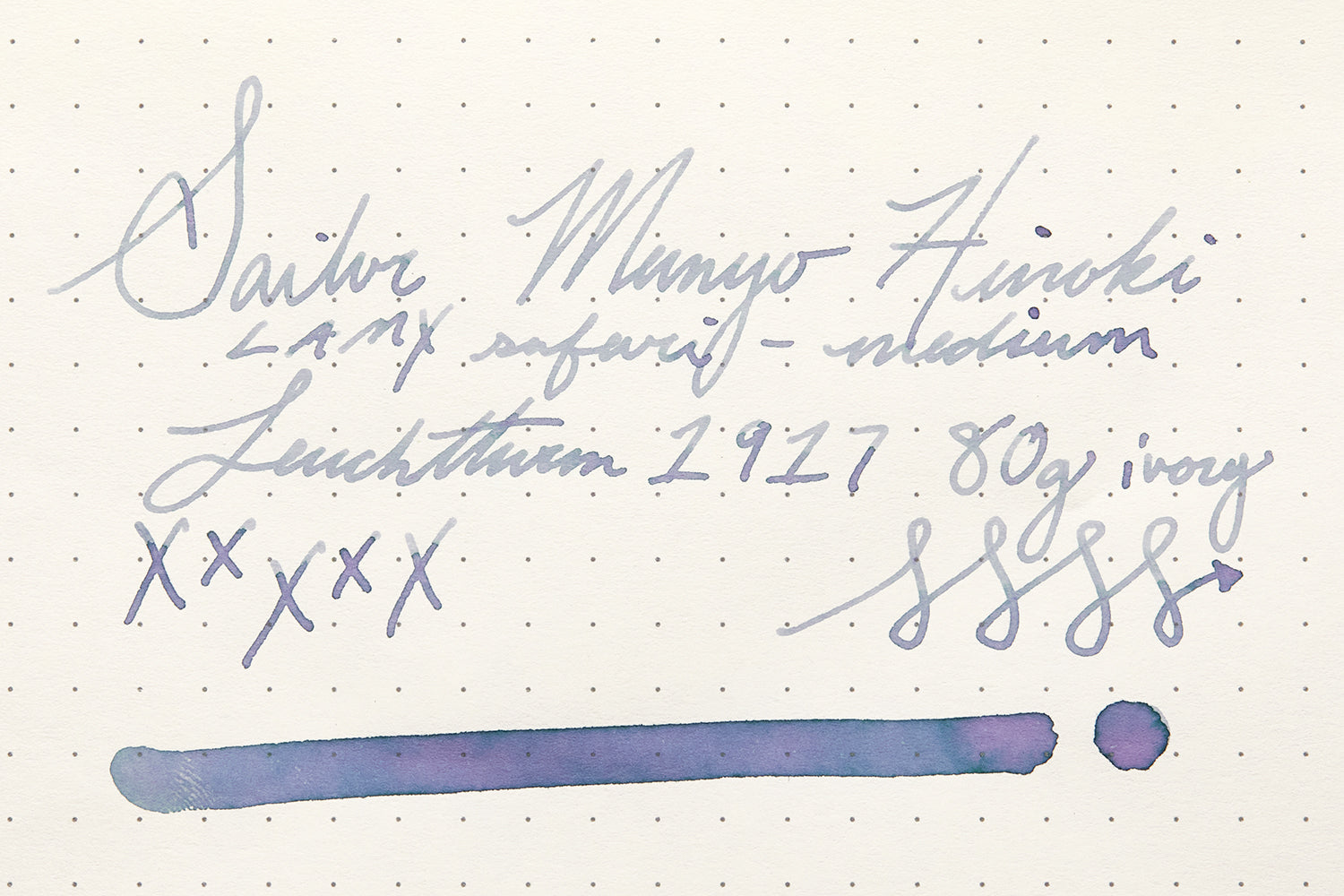 Sailor Manyo Hinoki - Ink Sample