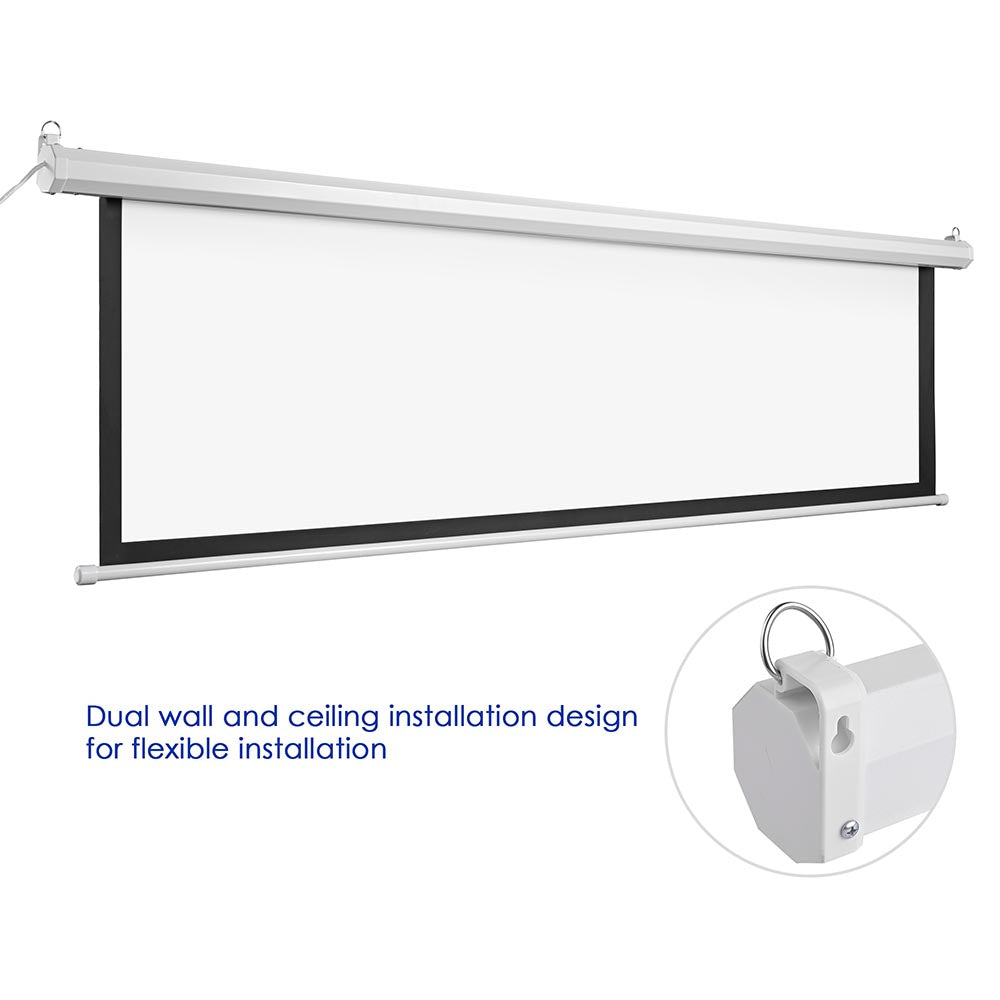 InstaHibit Retractable Electric Projection Screen 92 16:9 Ceiling Mounted