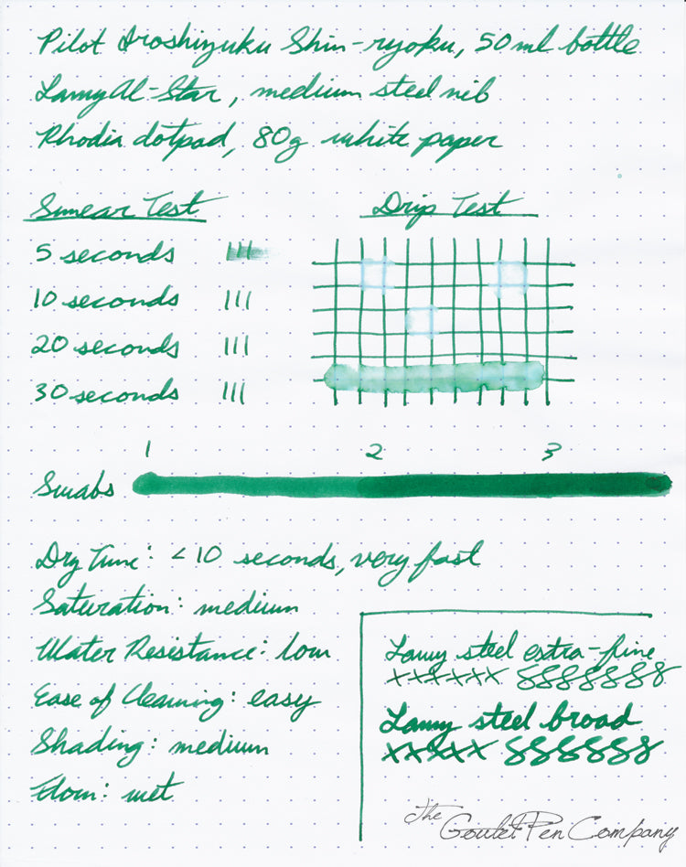 Pilot Iroshizuku Shin-ryoku - 50ml Bottled Ink