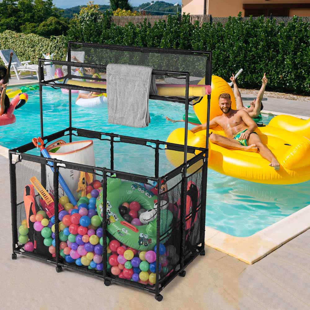 Yescom 50 Pool Toy Storage Noodle Float Holder Black