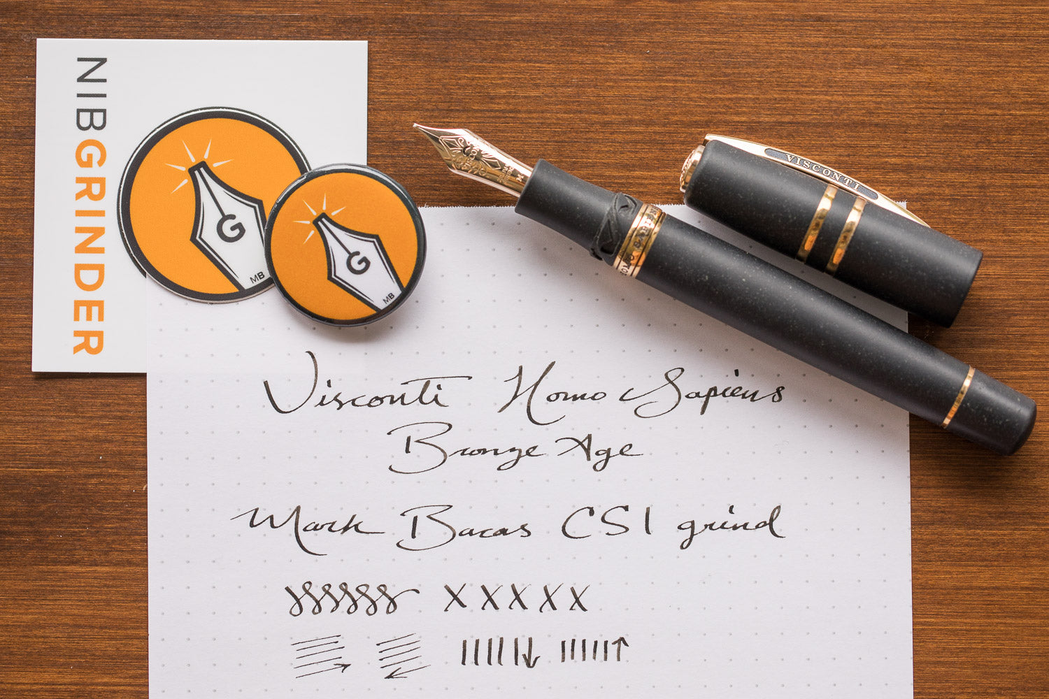 Visconti Homo Sapiens Fountain Pen - Bronze Age (Custom Nib Grind)