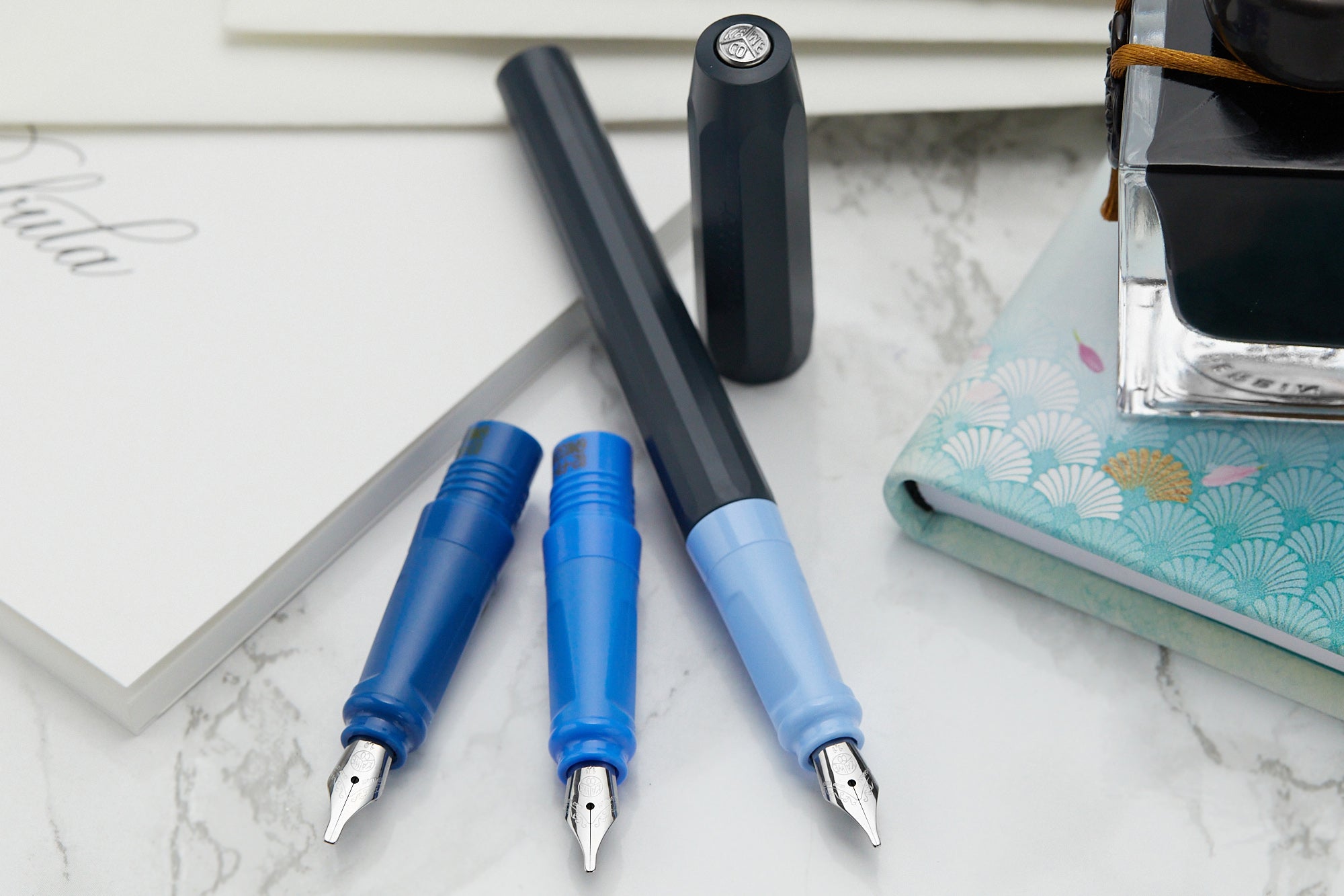 Kaweco Perkeo Calligraphy Fountain Pen Set - Blue