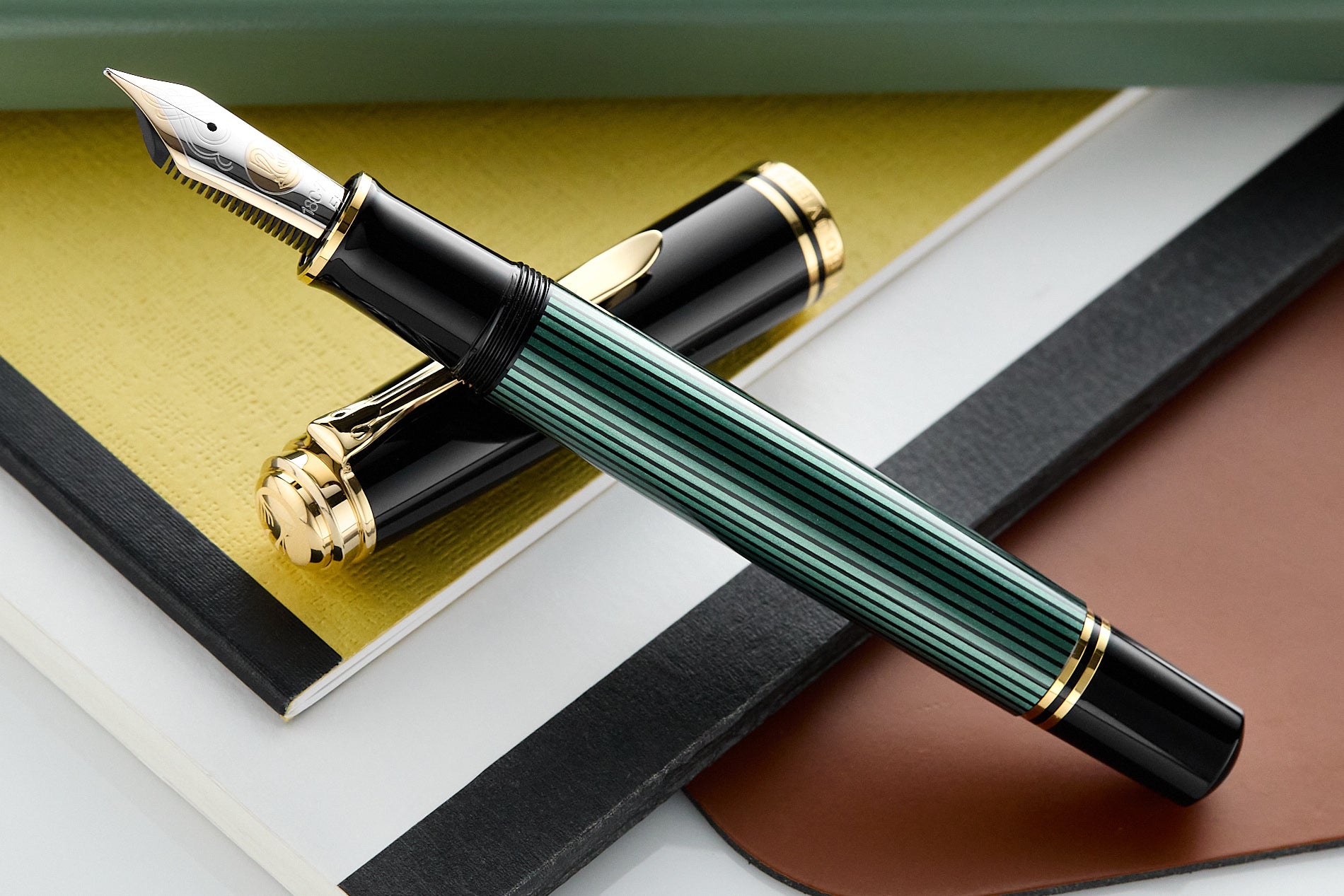 Pelikan M1000 Fountain Pen - Black/Green