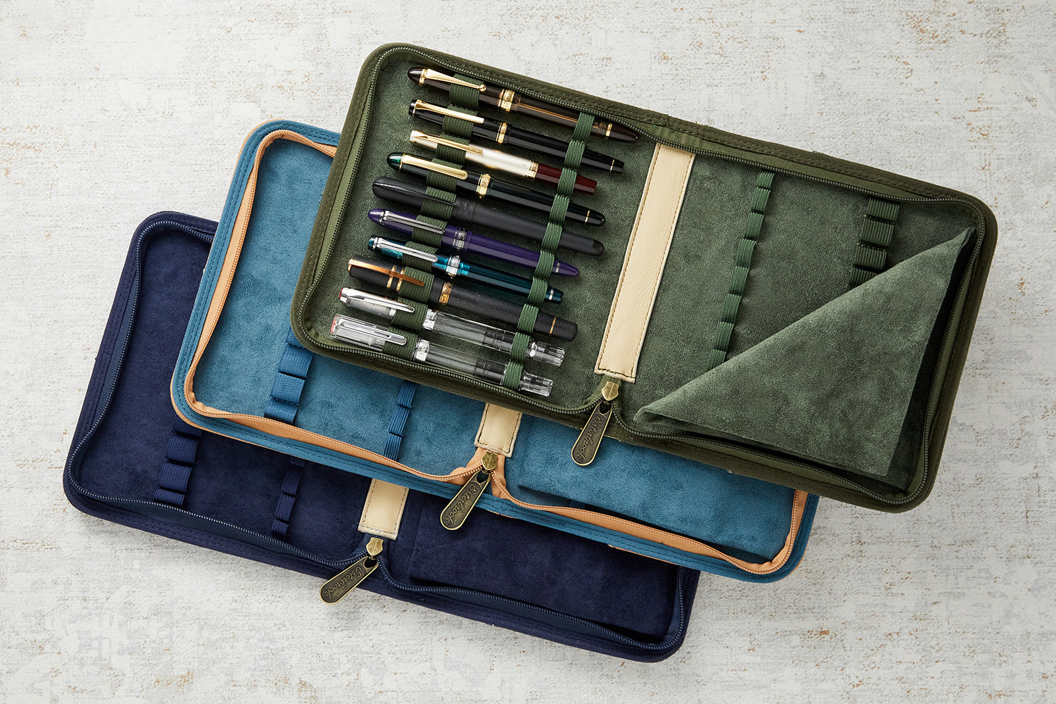 Esterbrook 20 Pen Zipper Canvas Pen Case - Navy