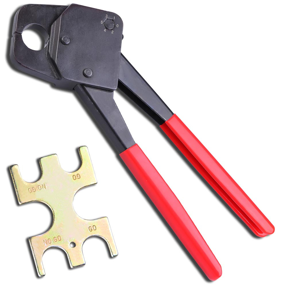 Yescom 3/4 Copper Pex Crimp Tool Ring Crimper with Gauge