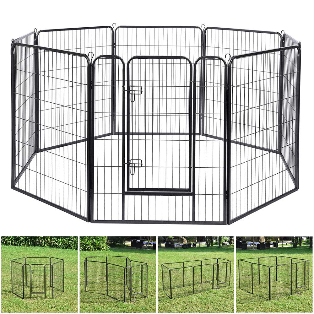 Yescom Heavy Duty Dog Playpen 40 Tall 32-Panel Puppy Pen Metal