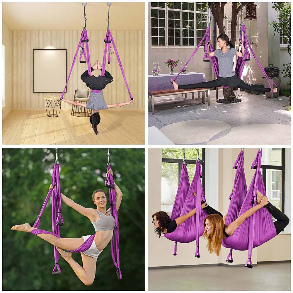 Yescom Yoga Swing Aerial Yoga Inversion Sling with Ceiling Hooks