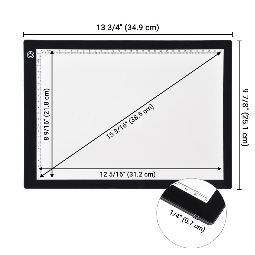 Yescom LED Tracing Stencil Board 14in A4 Adjustable Brightness