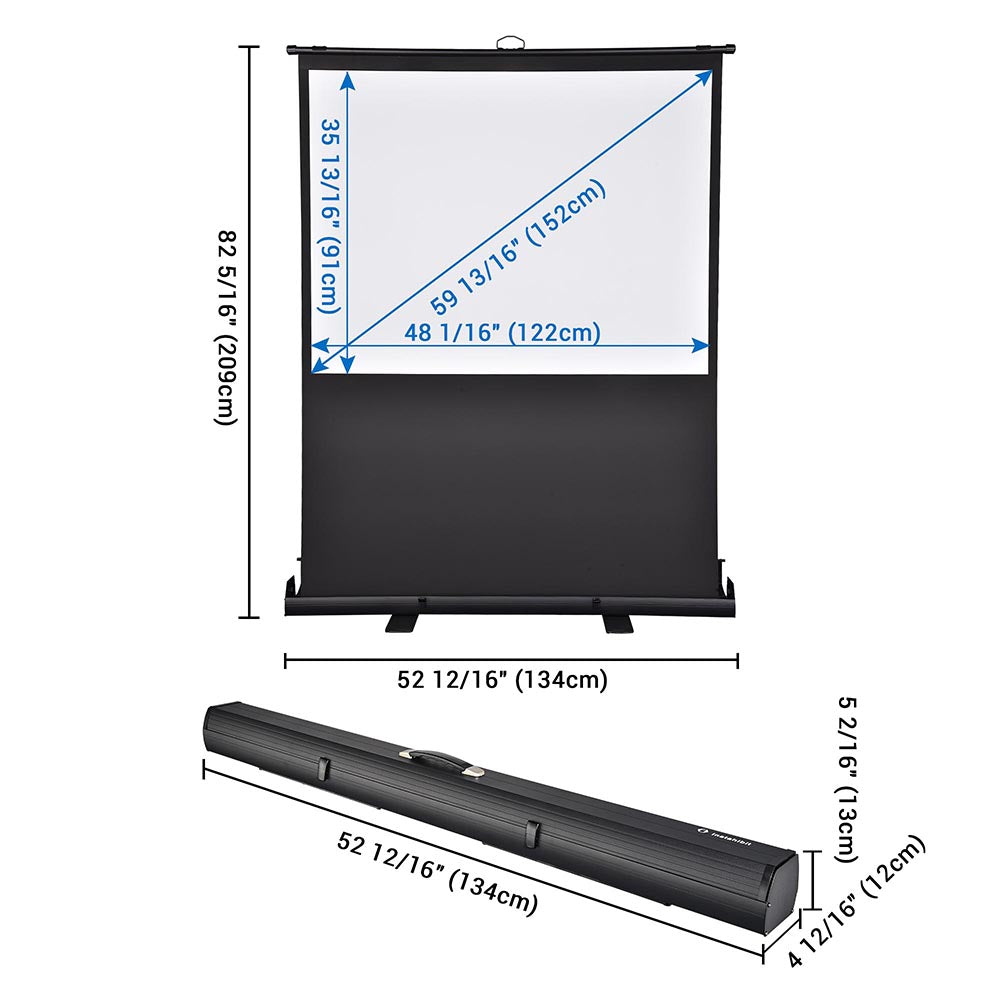 InstaHibit Floor-Standing Pop Up Projector Screen 60 4:3