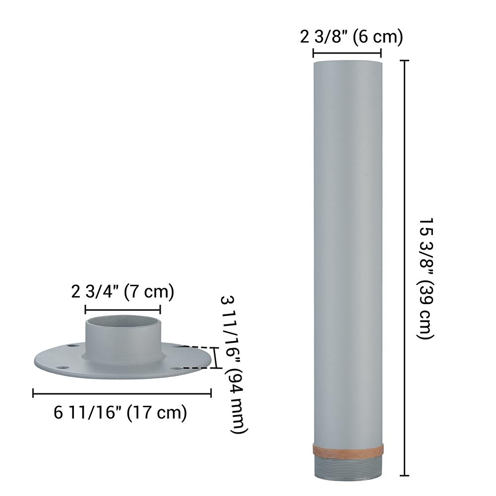 Yescom Telescopic FlagPole Deck Mount 16 x 2 3/8