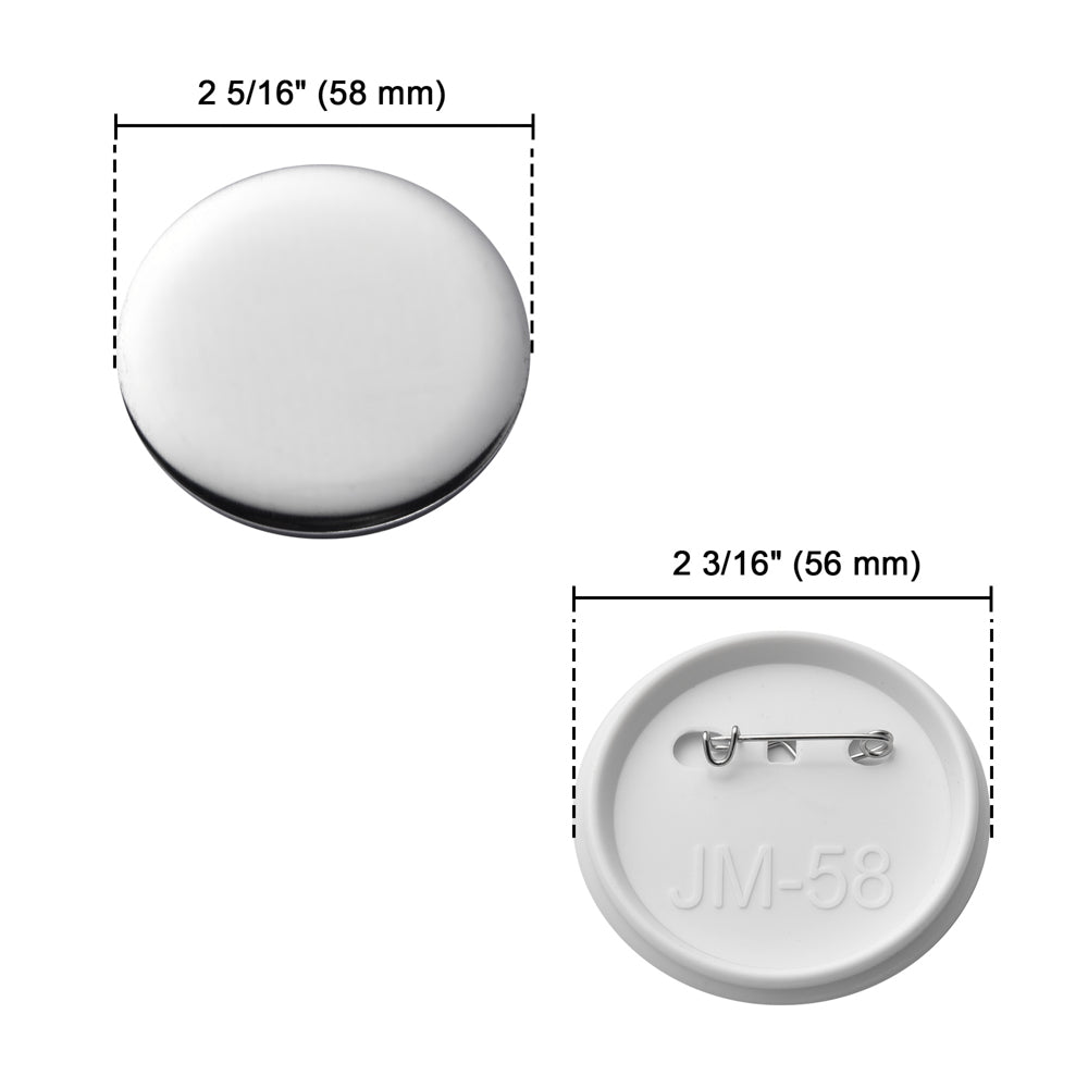 Yescom 2 1/4 Pins Parts for Backpack Badge Button Maker 500ct/Pack