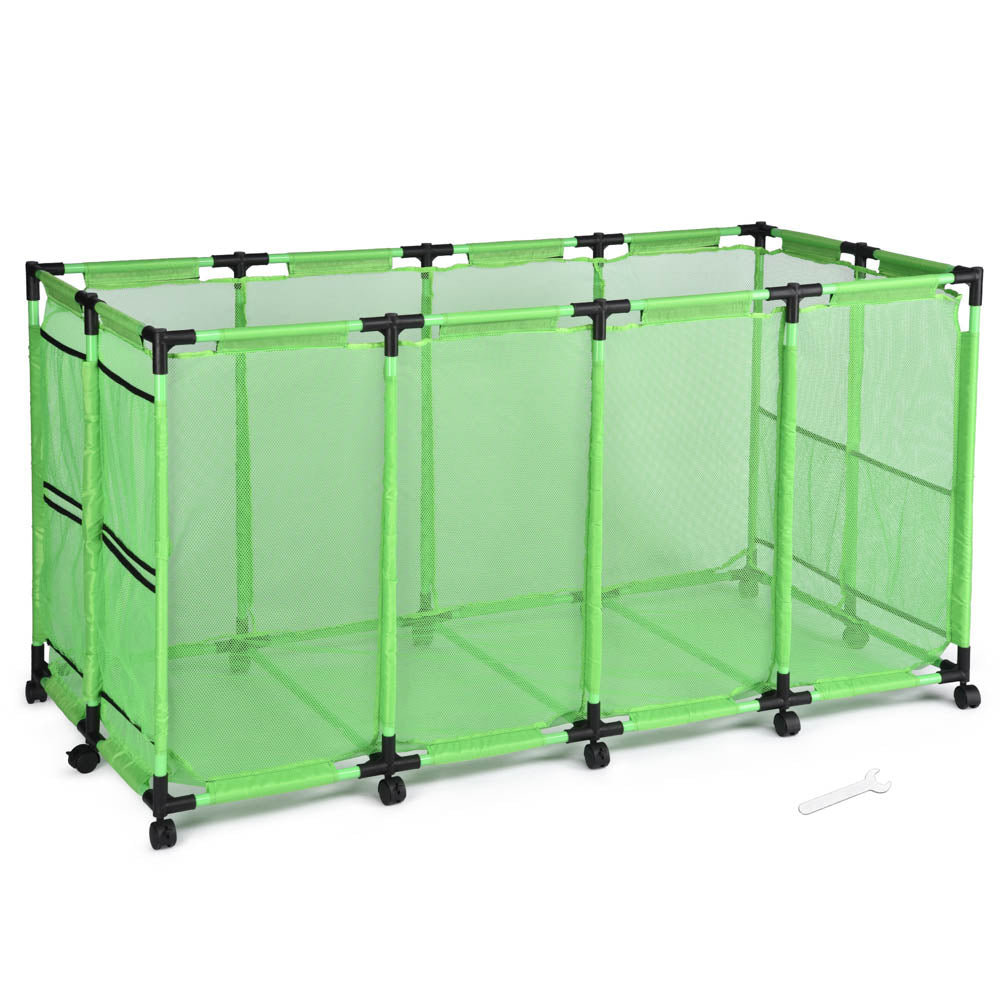 Yescom 65 Pool Toy Storage Large Rolling Cart Mesh Bin