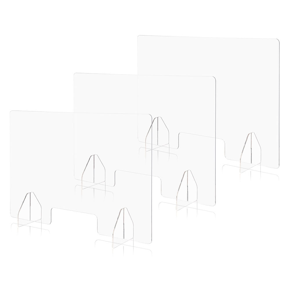 Yescom Sneeze Guards with Window Acrylic Desk Partitions 36x24 3-Pack