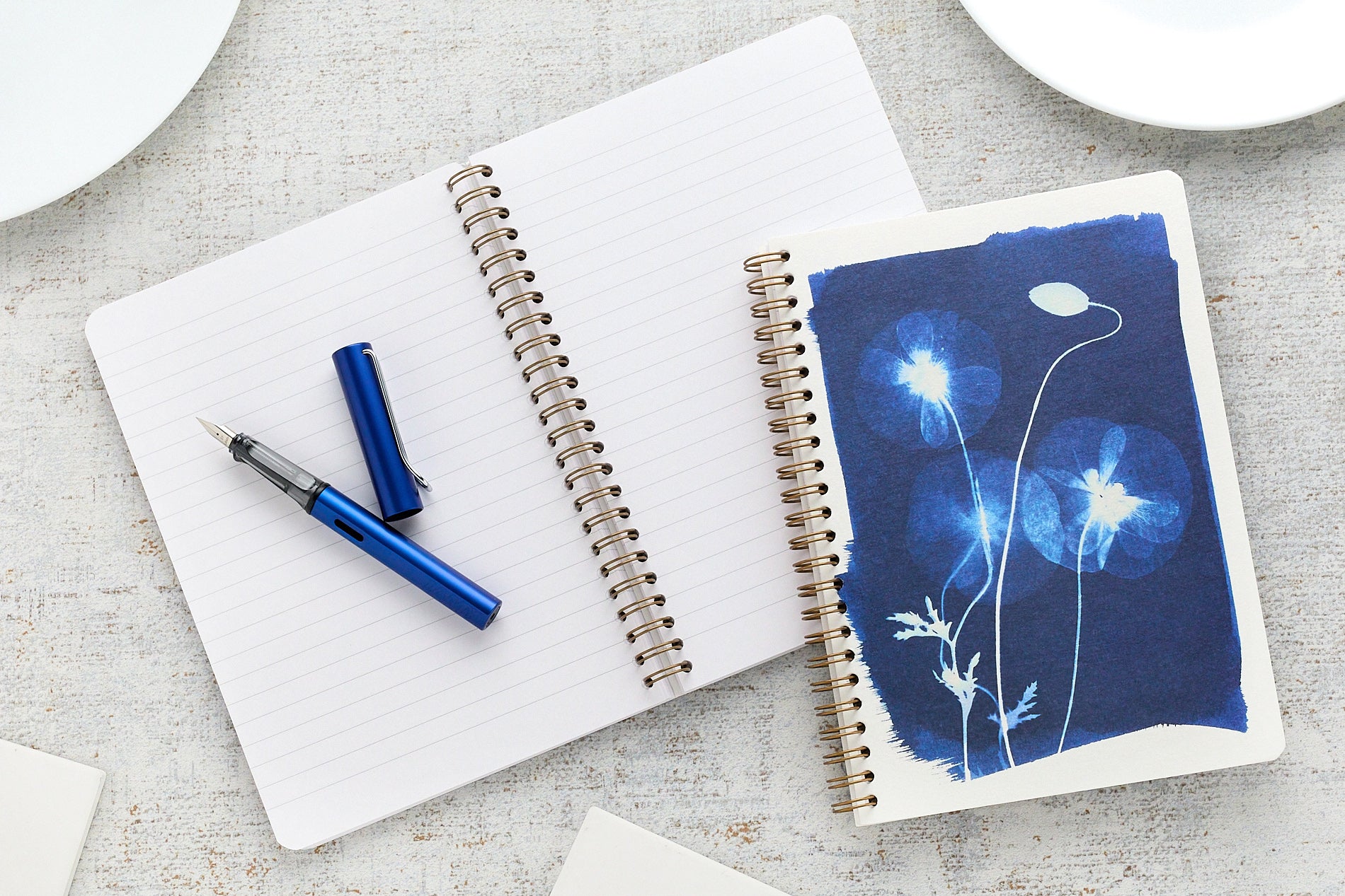 Clairefontaine Cyanotype A5 Wirebound Notebook - Lined