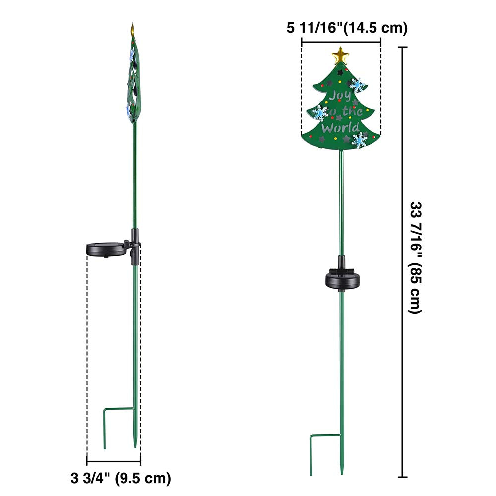 Yescom Solar Garden Stake Lights Chrismas Tree 2ct/Pack