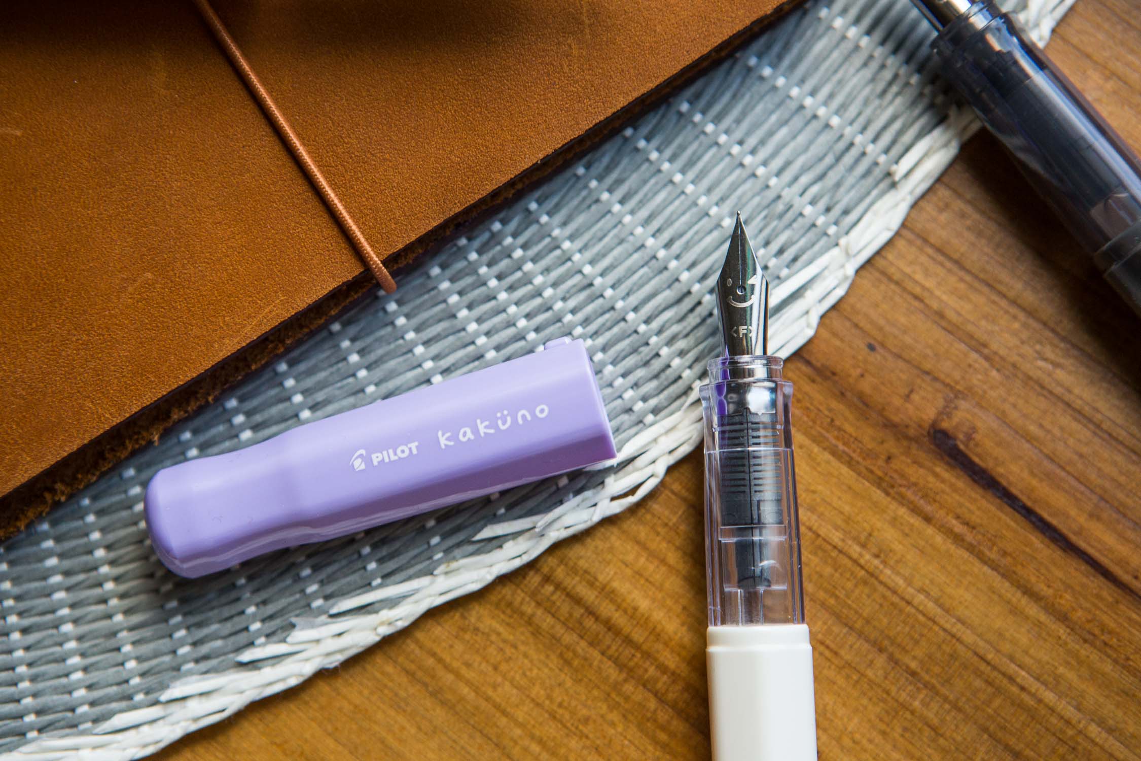 Pilot Kakuno Fountain Pen - Purple/White