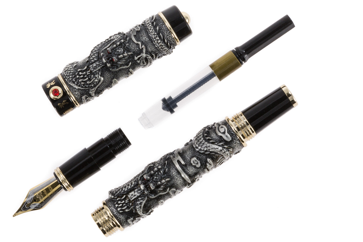 Jinhao 999 Dragon Fountain Pen - Black