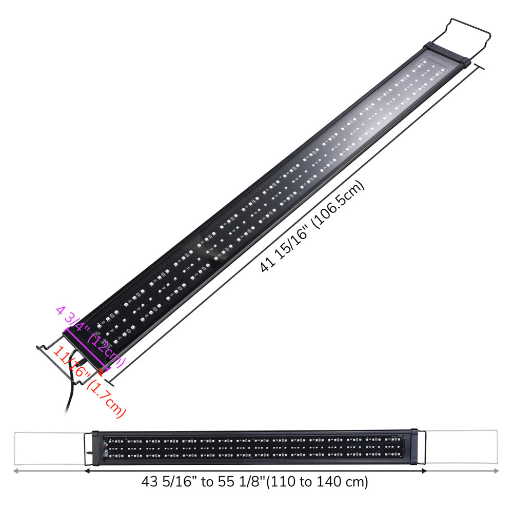 AquaBasik LED Aquarium Light with Timer RC RGBW 44-55