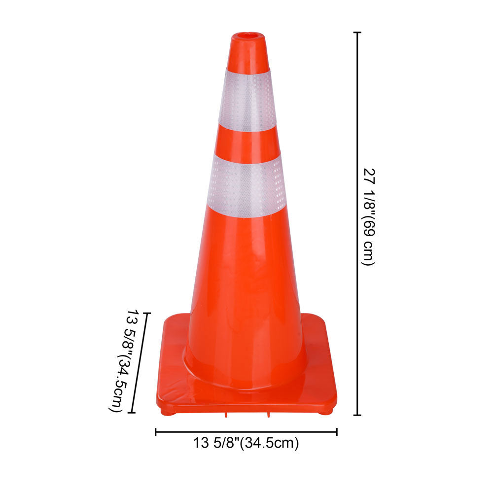 Yescom 4pcs 28-In Road Traffic Safety Cones Reflective Collar