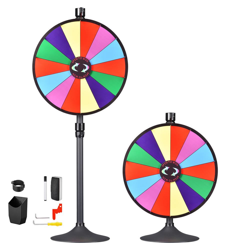 WinSpin 24 14 Slot Floor Stand Color Clicker Dry Erase Prize Wheel