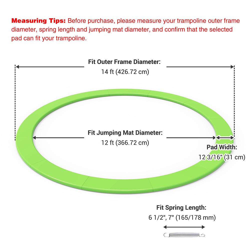 Yescom 14 Foot Trampoline Pad Safety Pad Green Padding