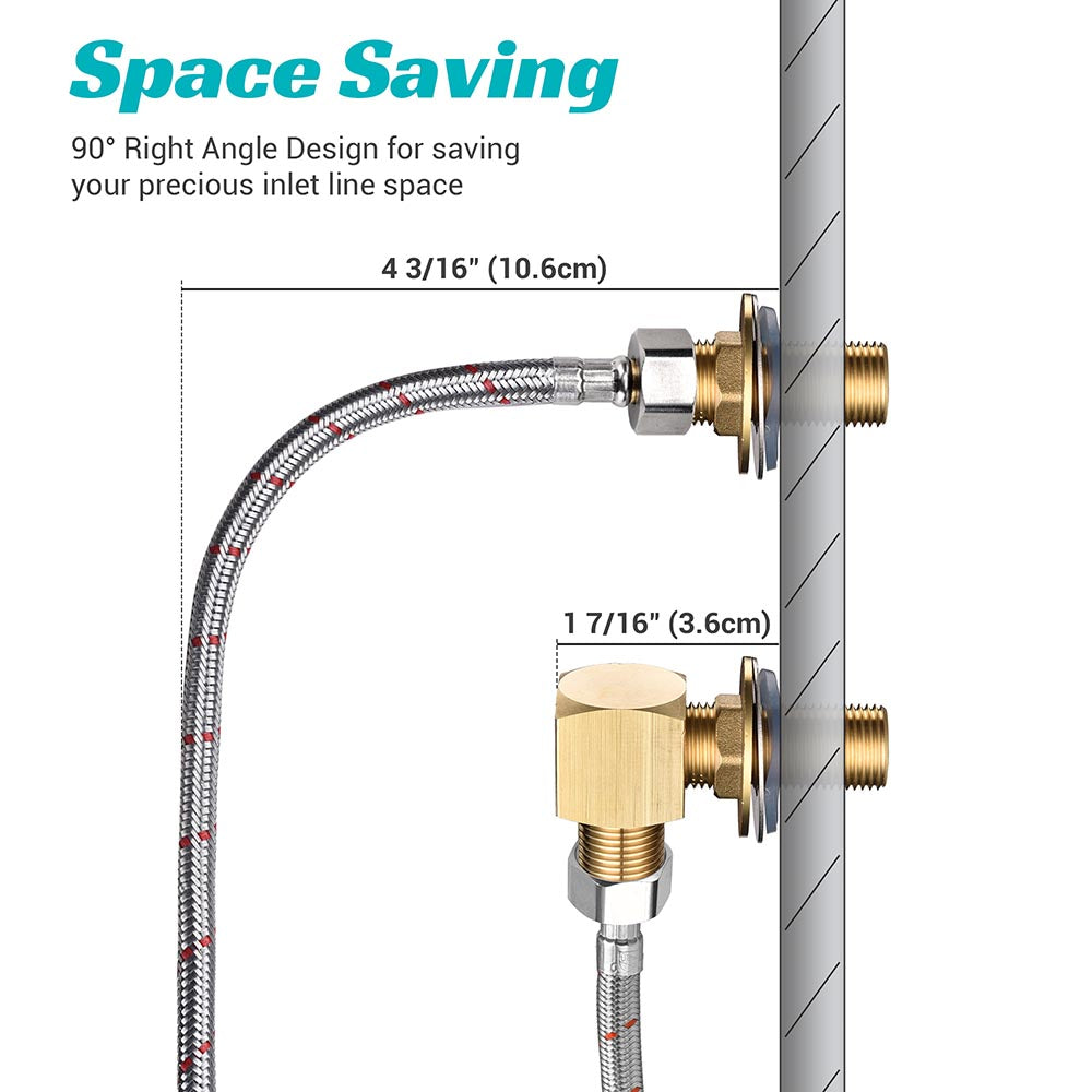 Aquaterior Wall Mount Faucet Kit G1/2 BSP Male Thread