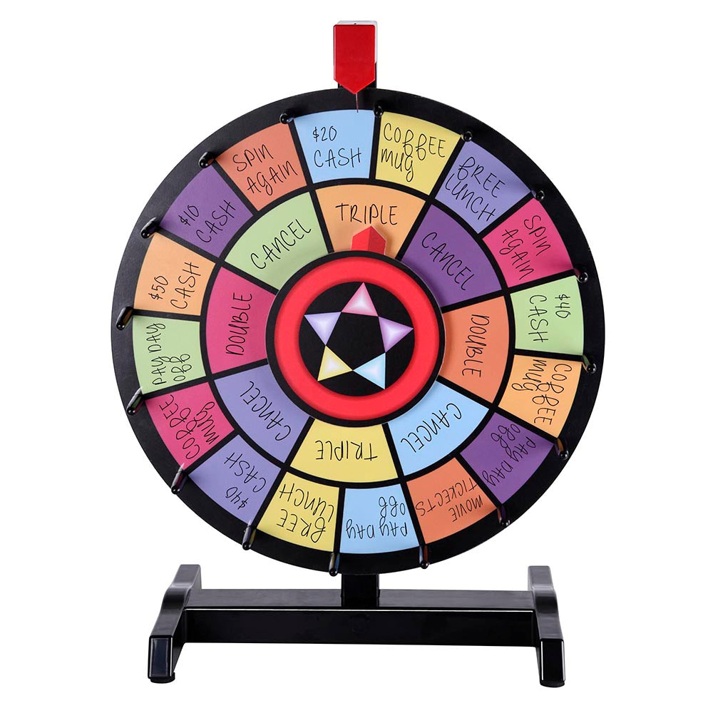 WinSpin 15 Table Top 2 Circles Colorful Dry Erase Prize Wheel