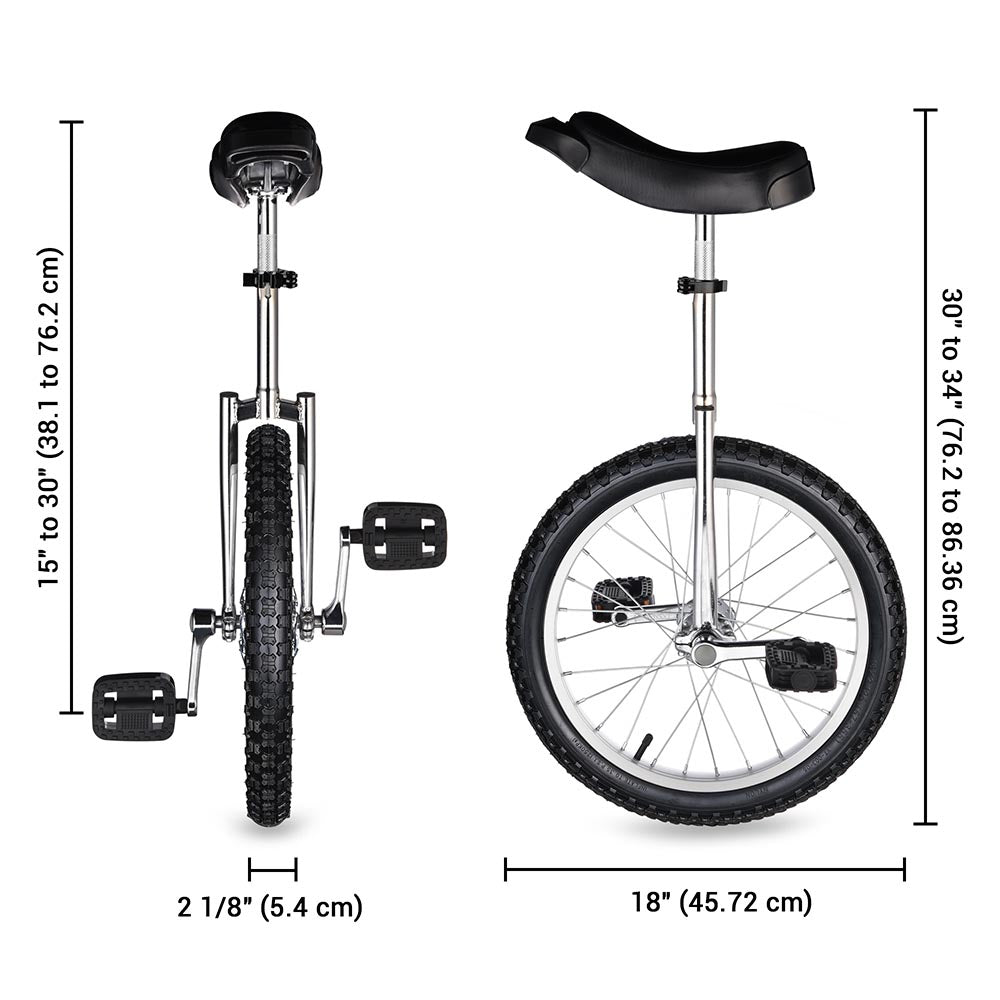 Yescom 18 inch Unicycle Wheel Frame Color Optional