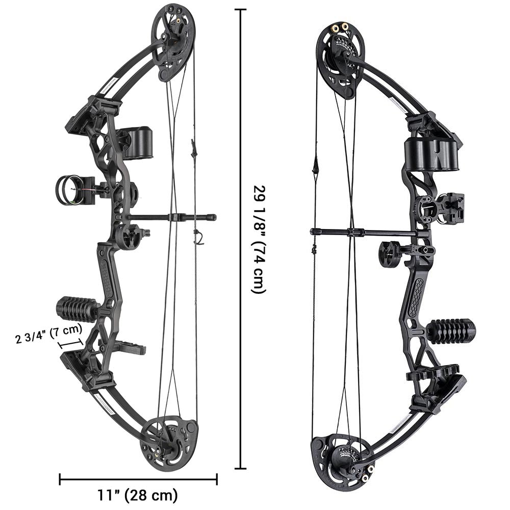 Yescom Youth Compound Bow Kit 16-28lbs with 6 Carbon Arrows