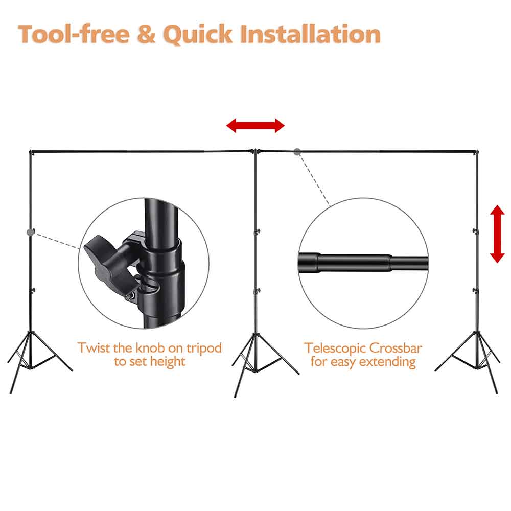 Yescom 20'Wx10'H Backdrop Stand Photo Video Studio Background Support