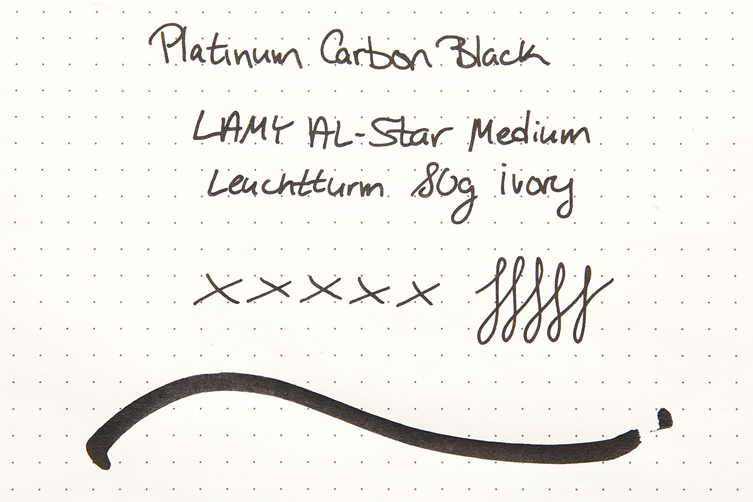 Platinum Carbon Black - Ink Sample