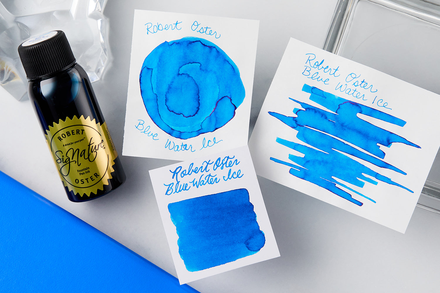 Robert Oster Blue Water Ice - Ink Sample