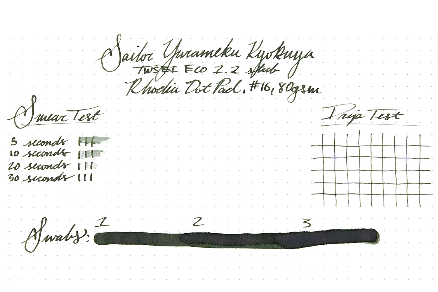 Sailor Yurameku Kyokuya - Ink Sample