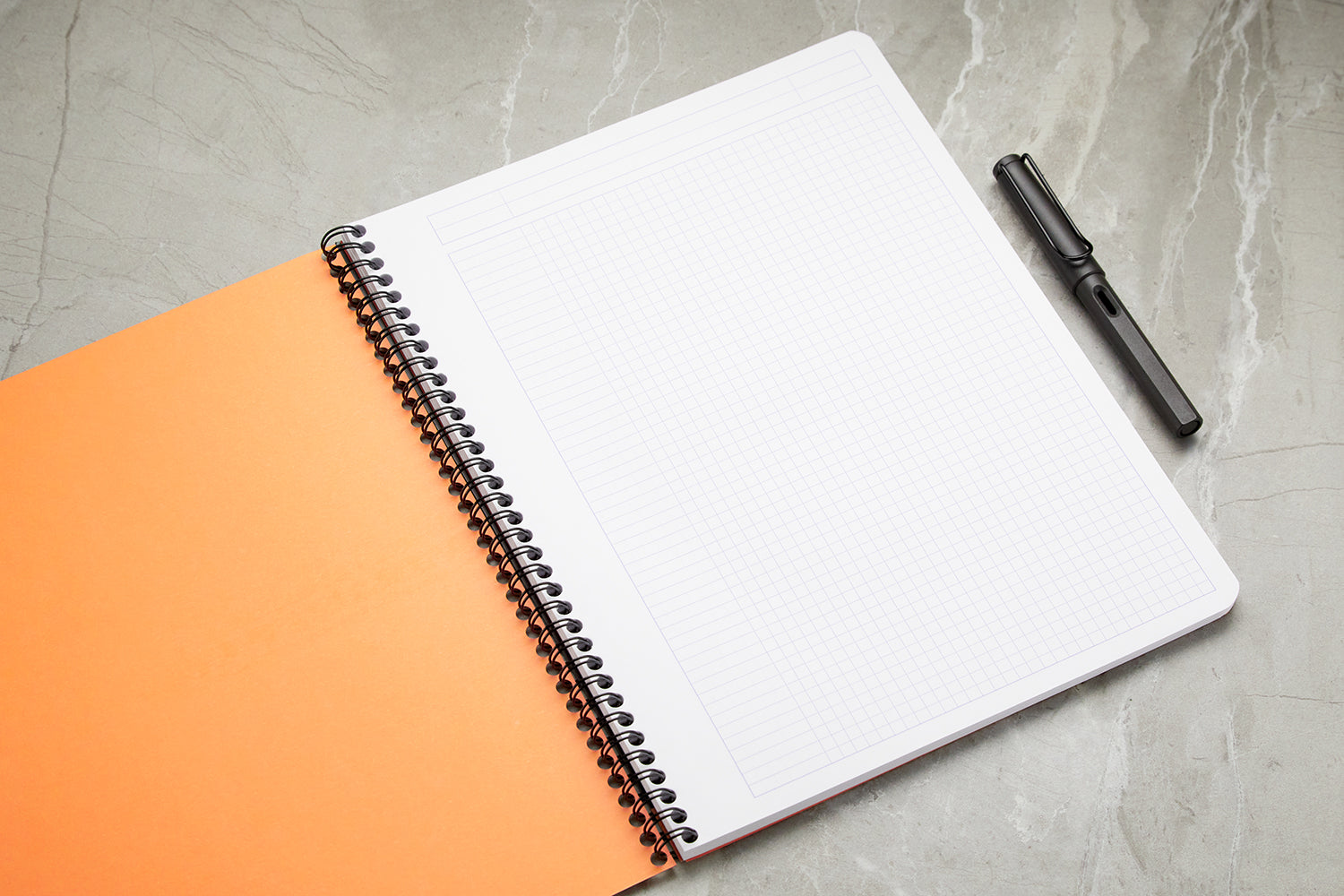 Rhodia Classic Wirebound Notebook - Orange, Graph (8.86 x 11.69)