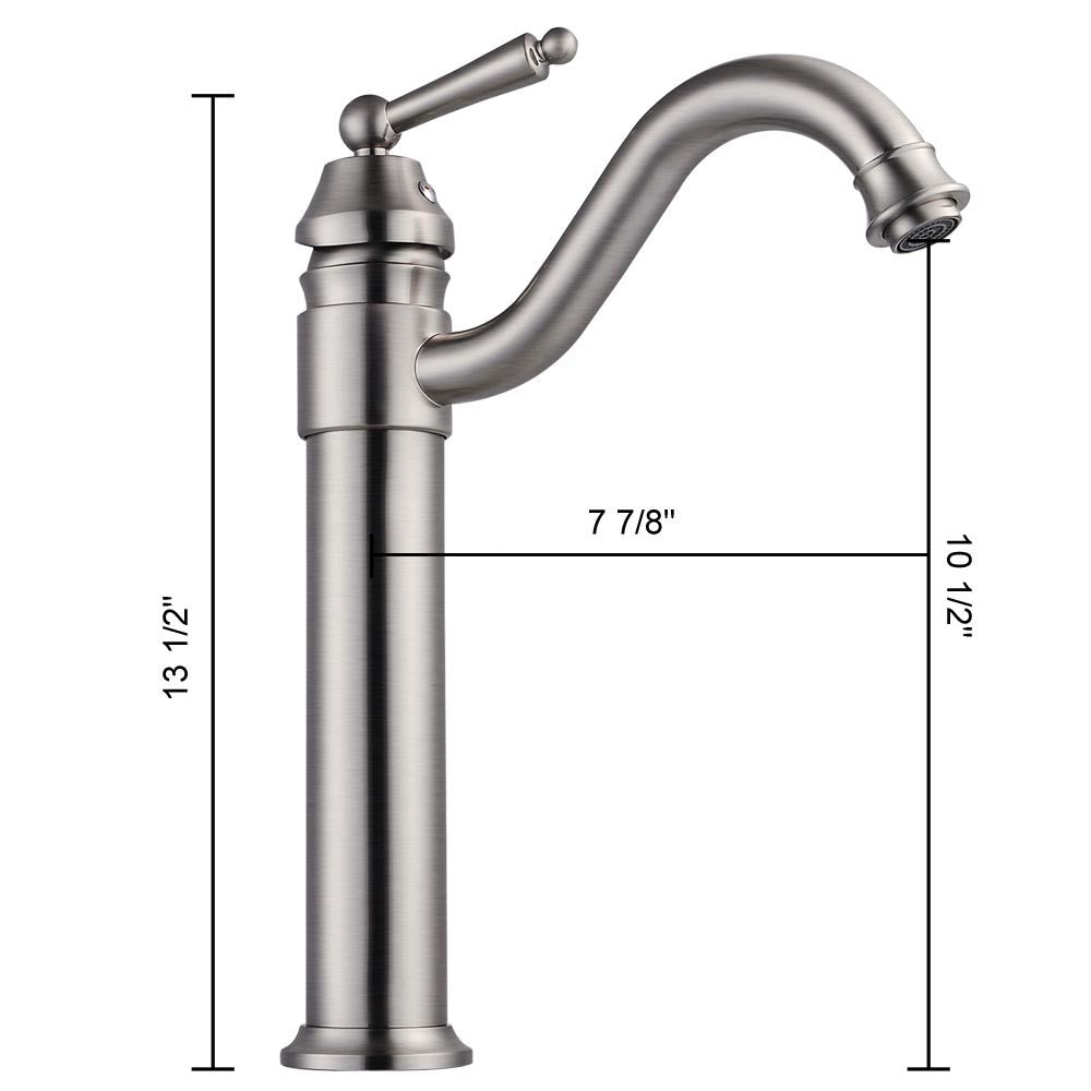 Yescom 13 Bathroom Bar Sink Vessel Faucet Brushed Nickel