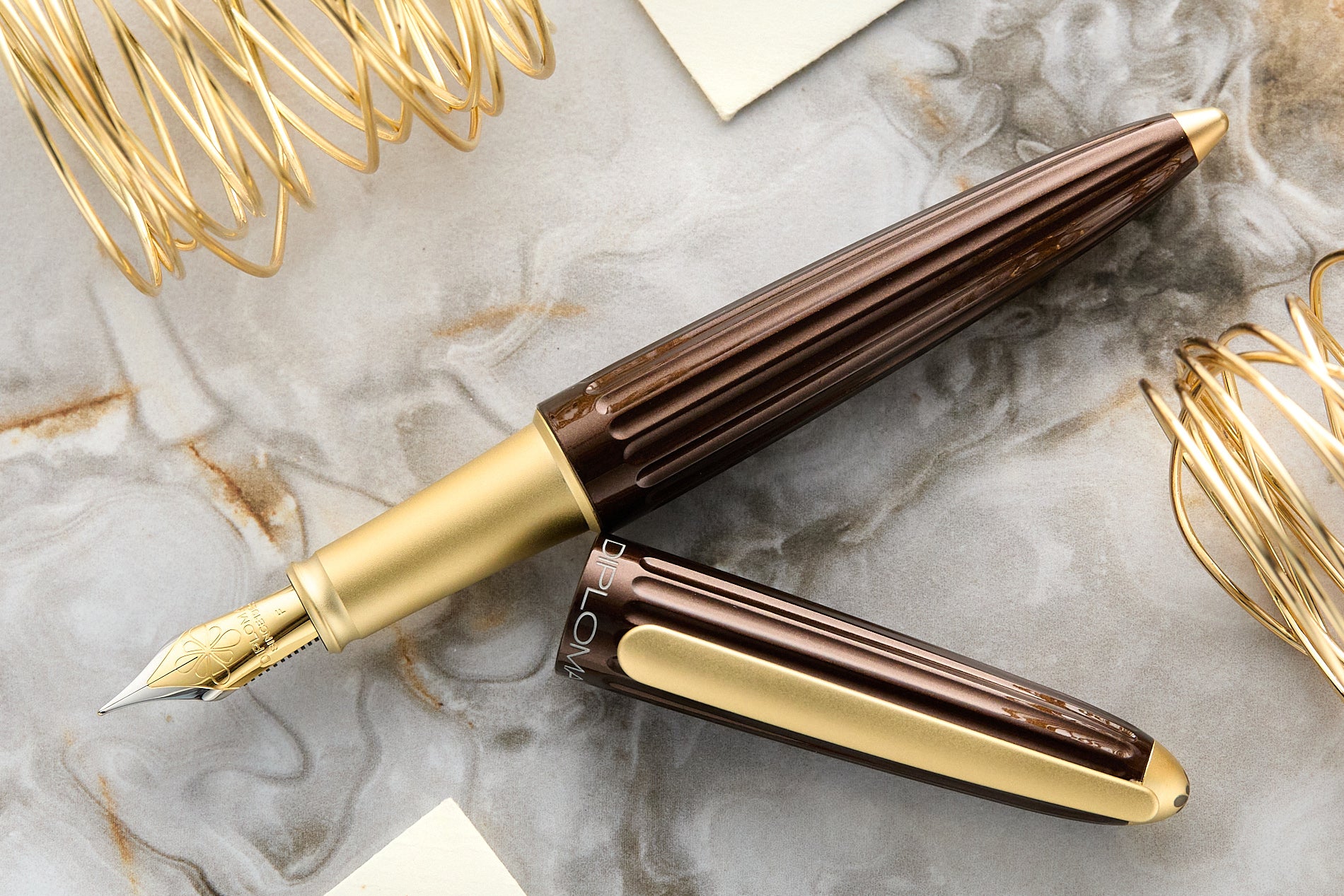 Diplomat Aero Fountain Pen - Marrakesh Brown/Gold (Special Edition)