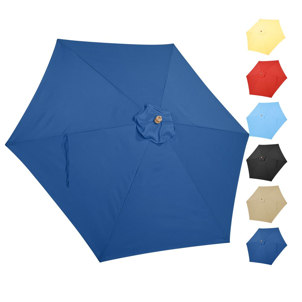 Yescom 9' 6-Rib Outdoor Patio Umbrella Replacement Canopy Multiple Colors