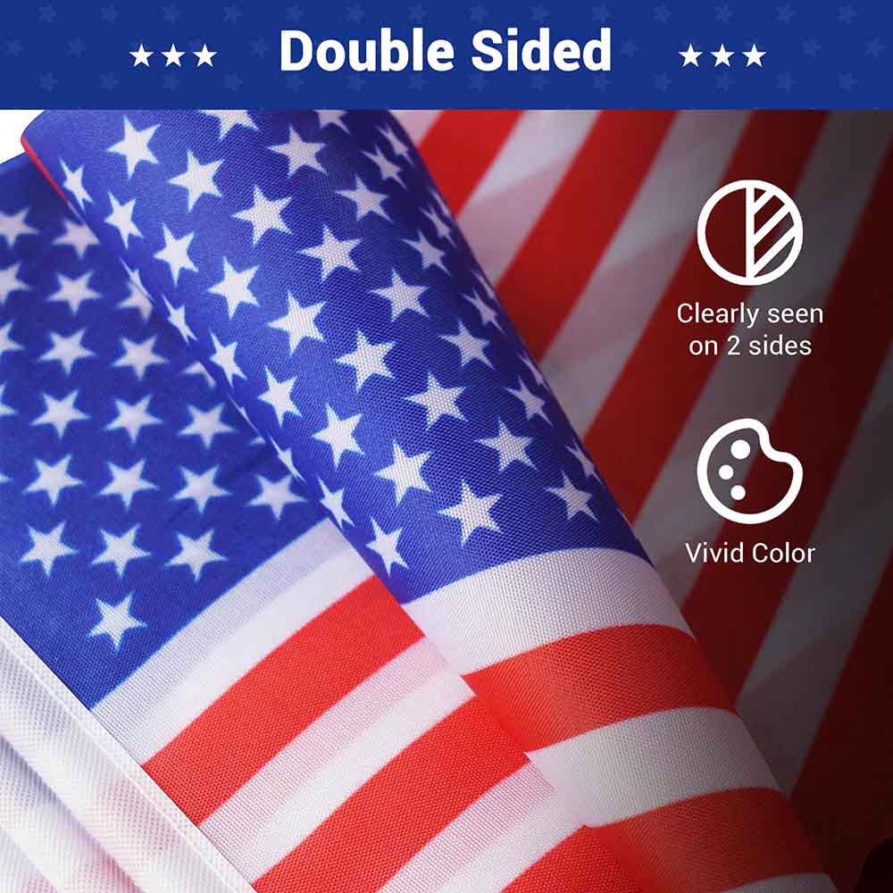 Yescom Small American Flag on Stick 8x5(12ct or 24ct Options)