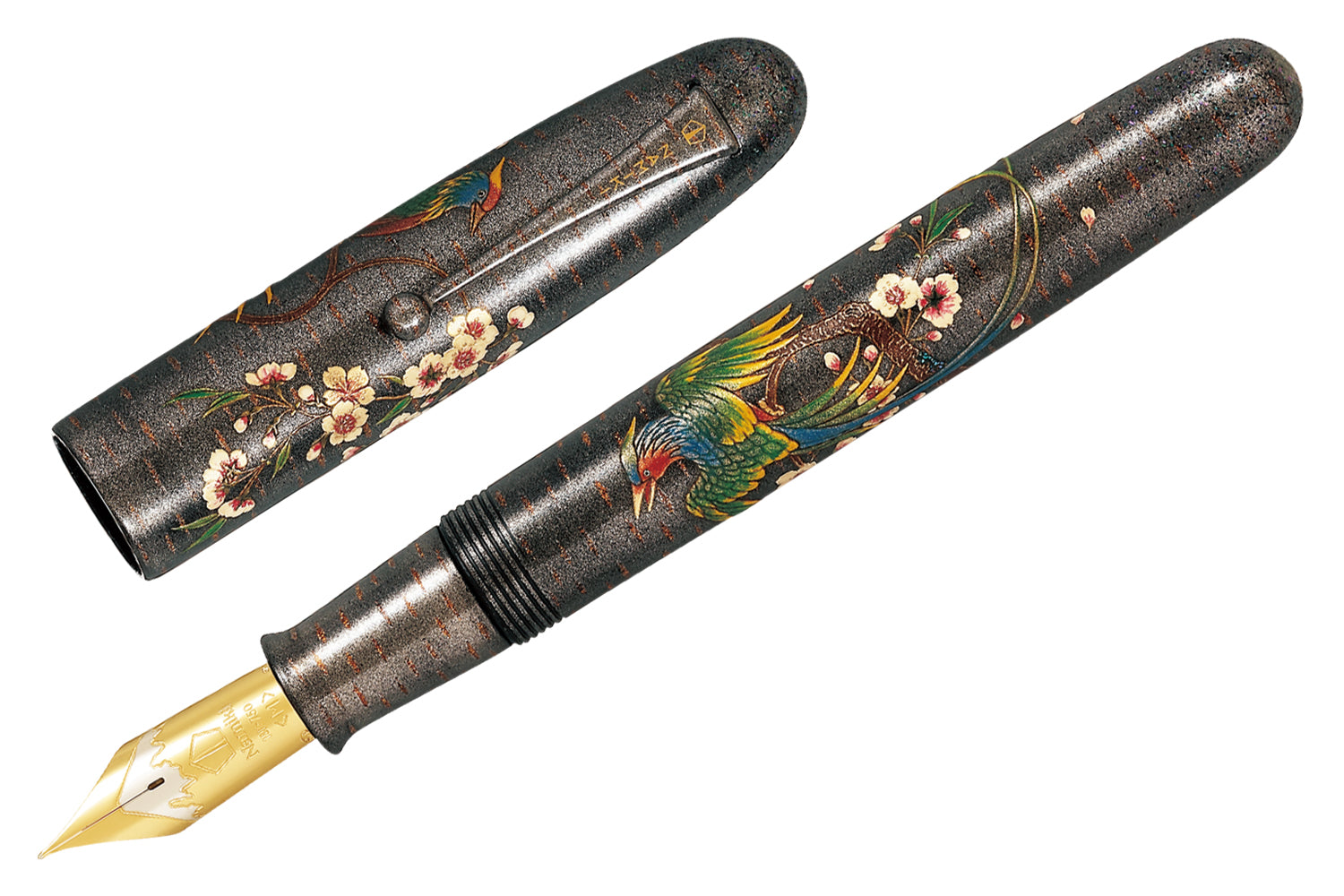 Namiki Emperor Maki-e Fountain Pen - Rakucho Birds and Weeping Cherry Blossom