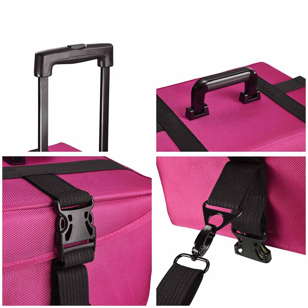 Byootique Rolling Makeup Suitcase with Drawers Nylon