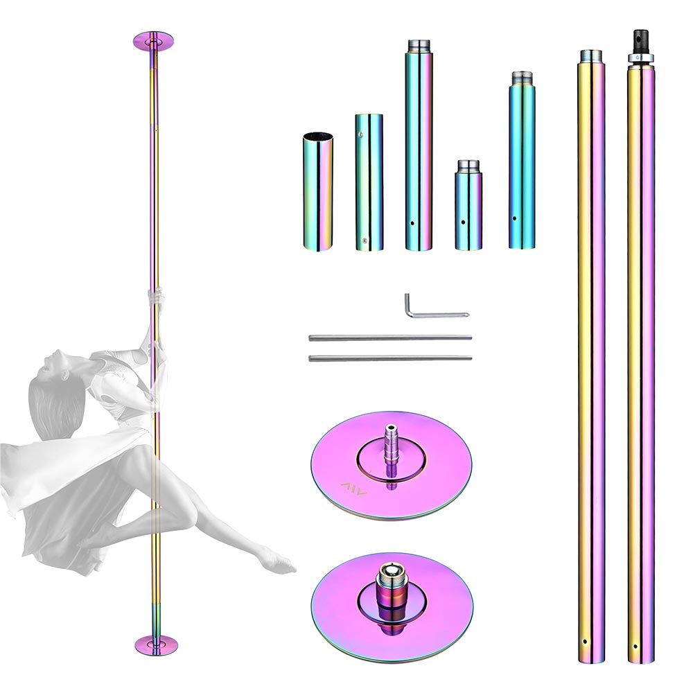 Yescom 10' Spinning Dance Pole Kit Removable D45mm Colorful (Preorder)