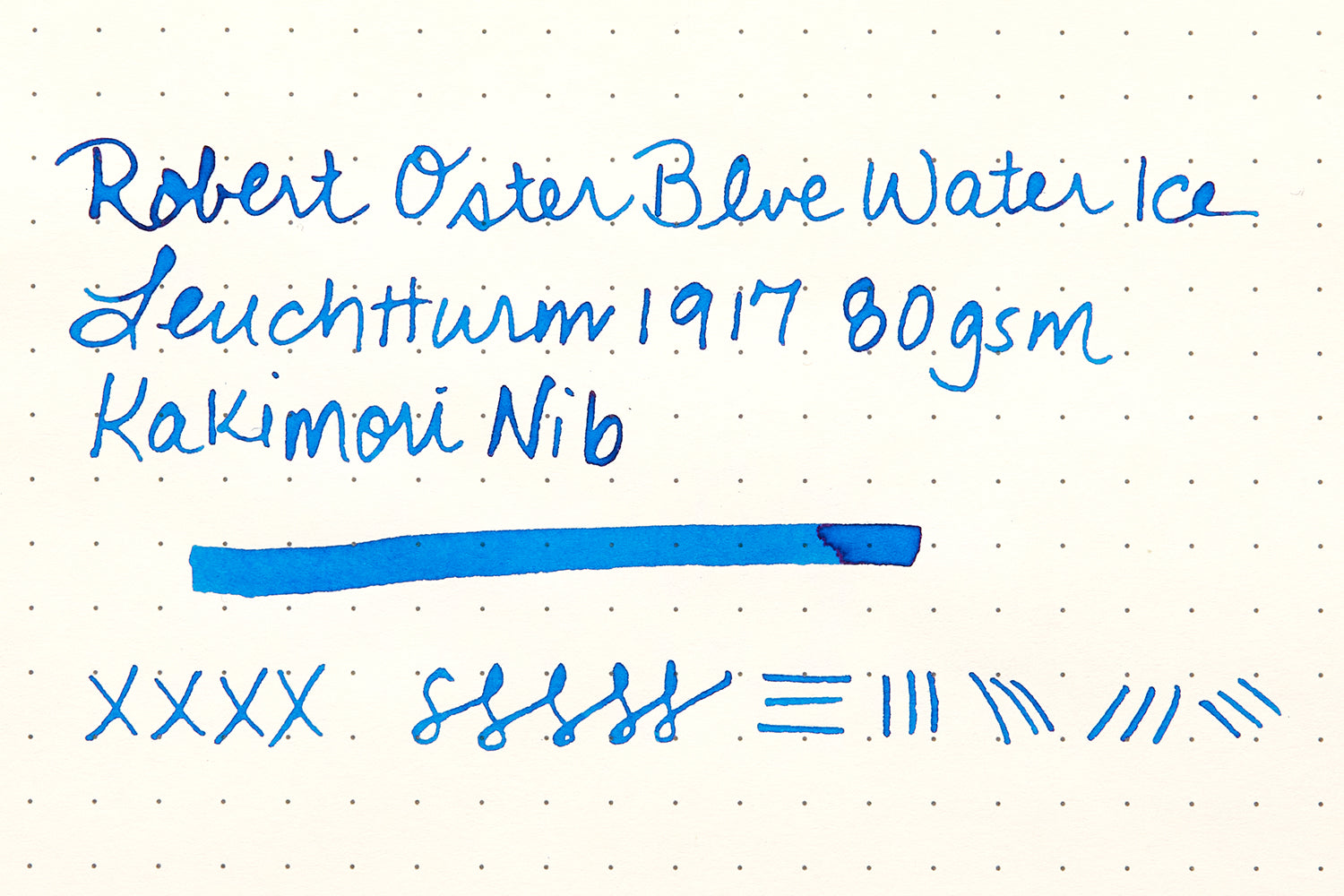 Robert Oster Blue Water Ice - Ink Sample