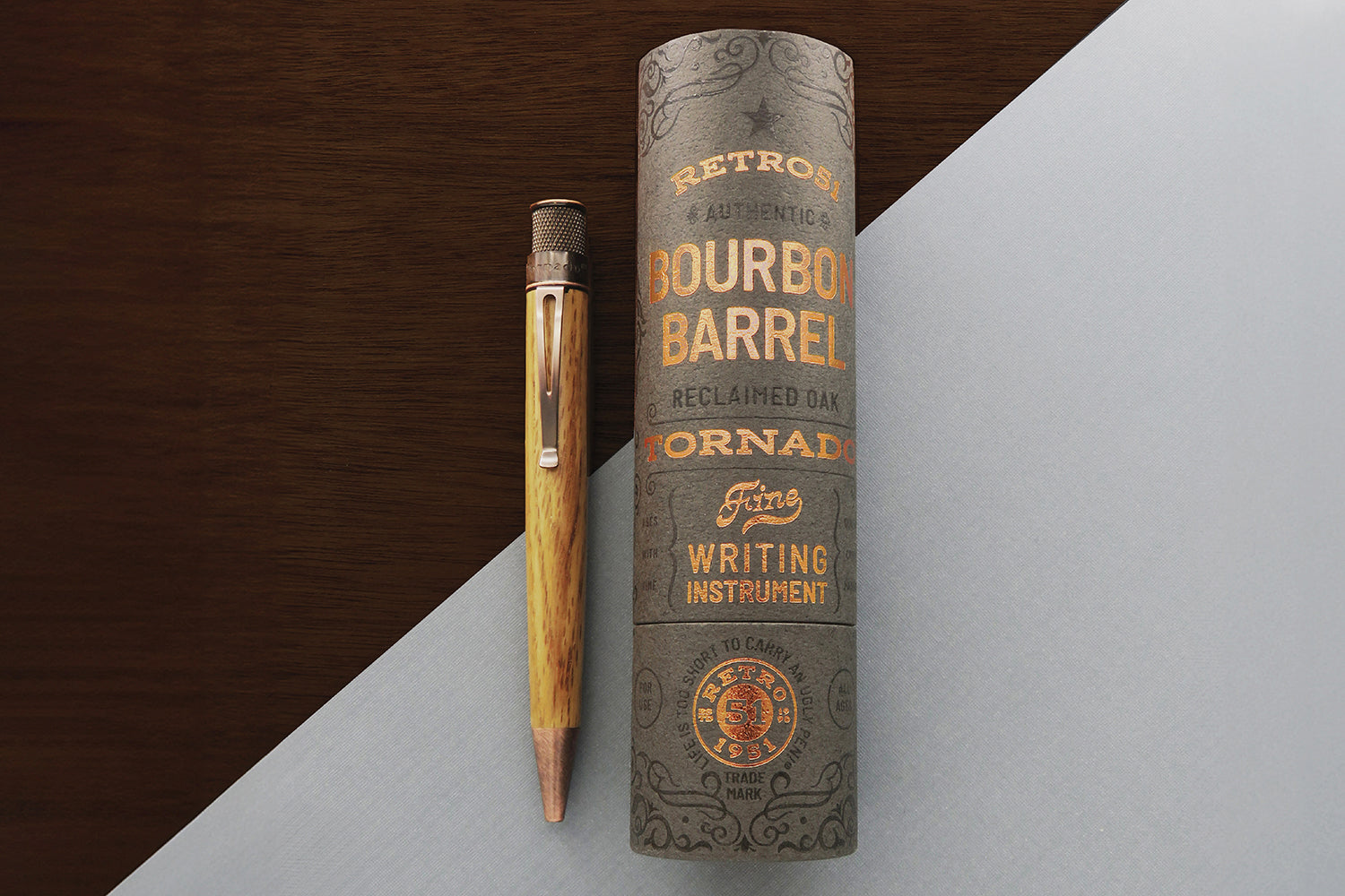 Retro 51 Tornado Rollerball Pen - Bourbon Barrel