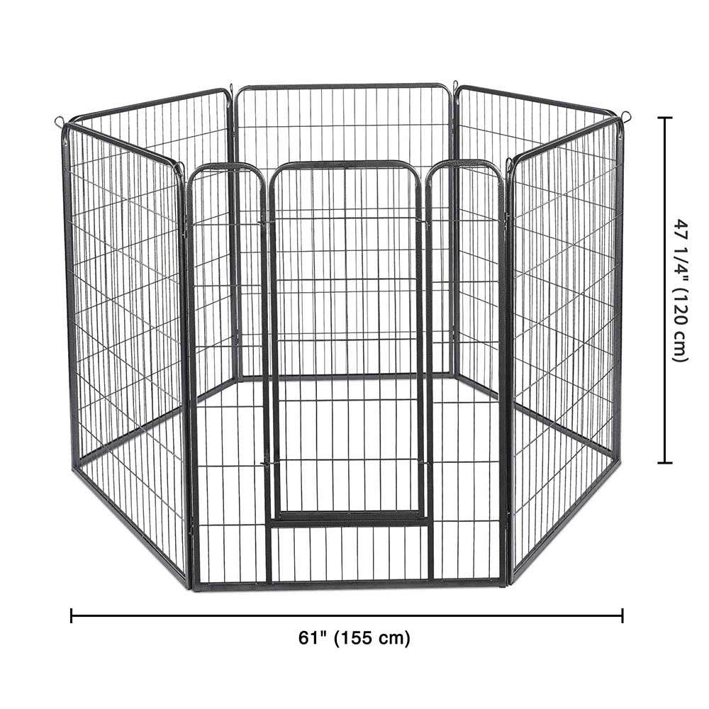 Yescom Heavy Duty Dog Playpen 47 Tall 6-Panel Puppy Pen Metal