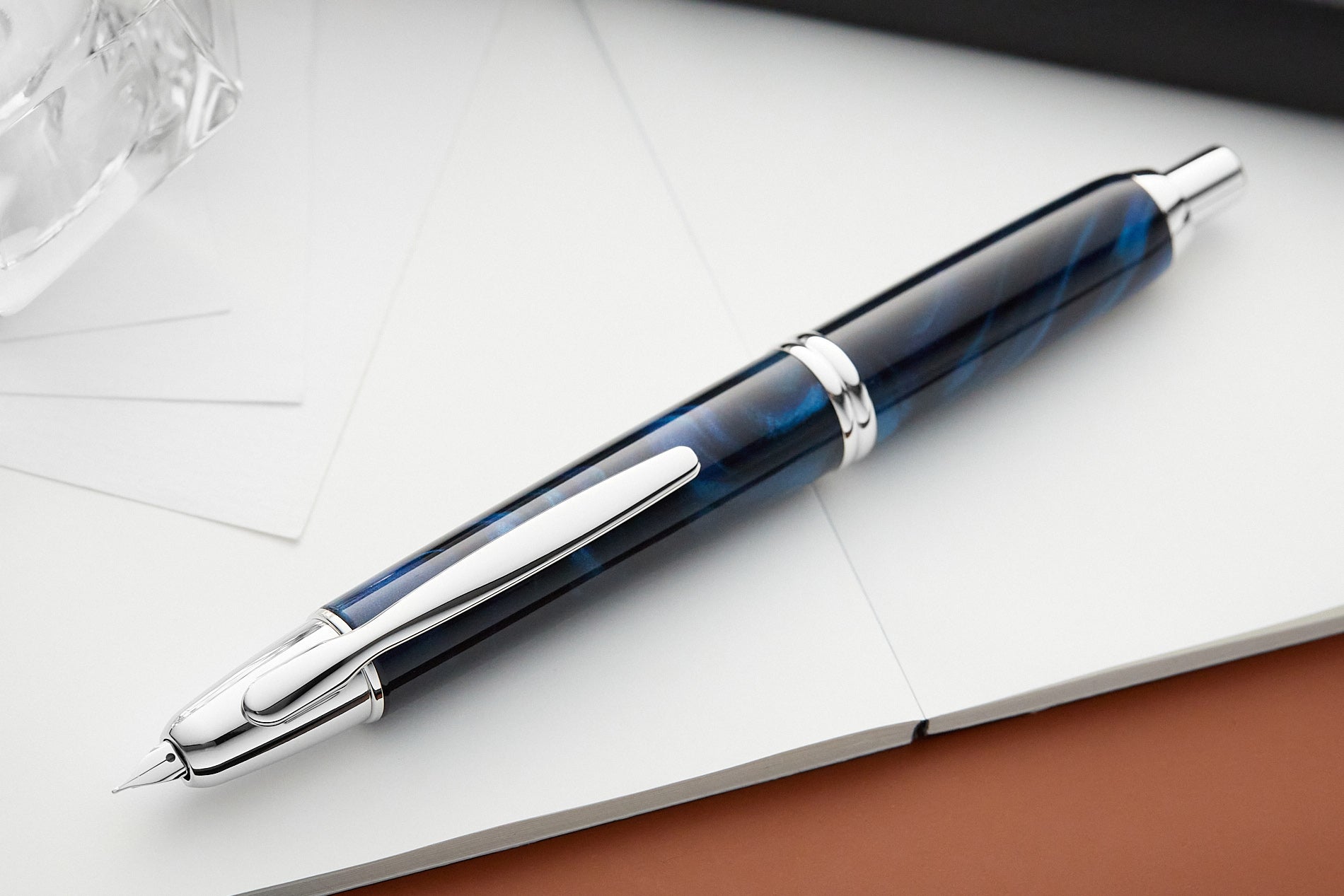 Pilot Vanishing Point SE Fountain Pen - Marble Blue