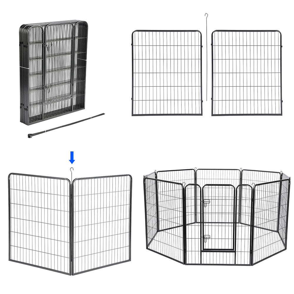 Yescom Heavy Duty Dog Playpen 40 Tall 32-Panel Puppy Pen Metal