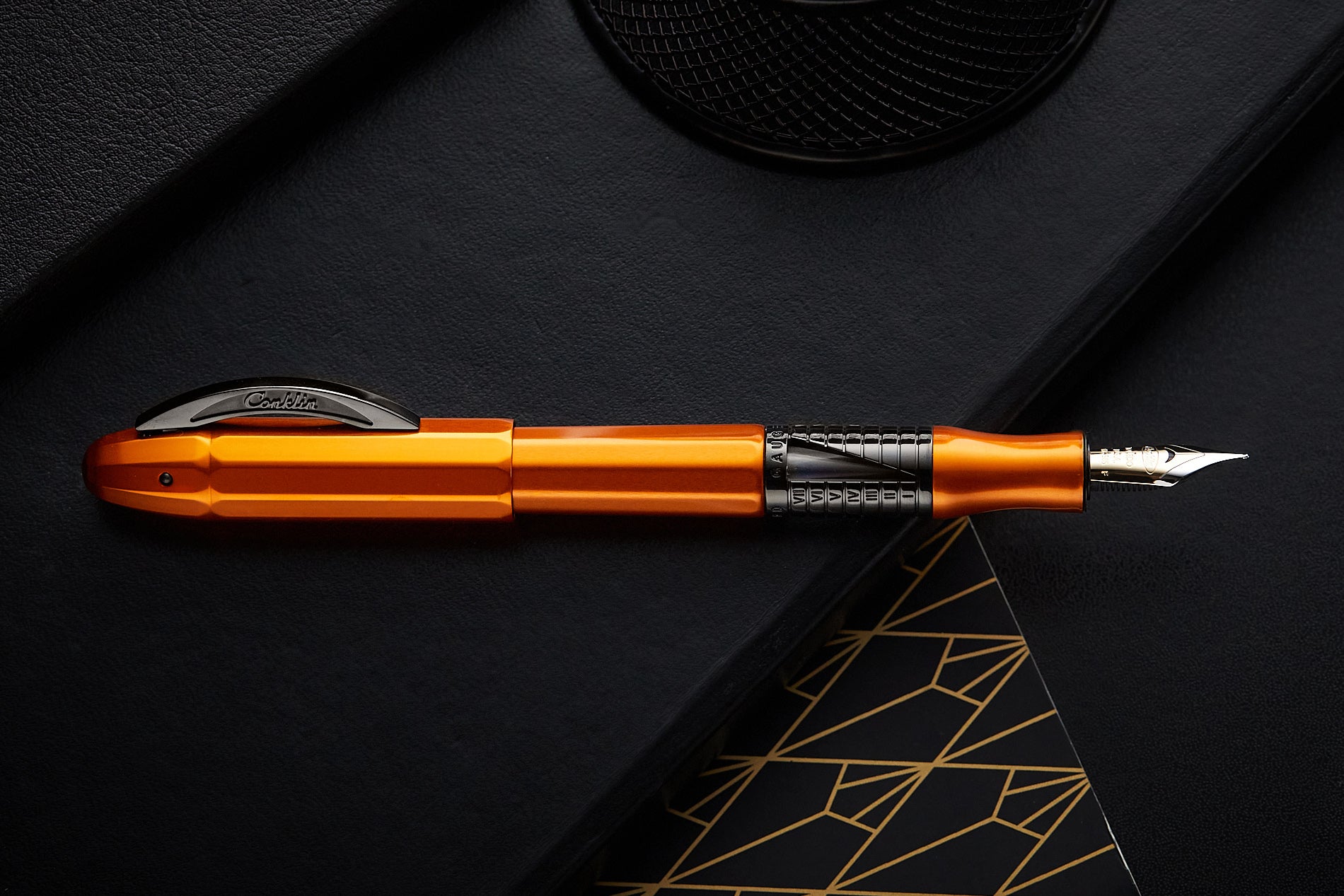 (Bottom Shelf) Conklin 125th Anniversary Nozac Classic Fountain Pen - Orange/Black (Limited Edition)