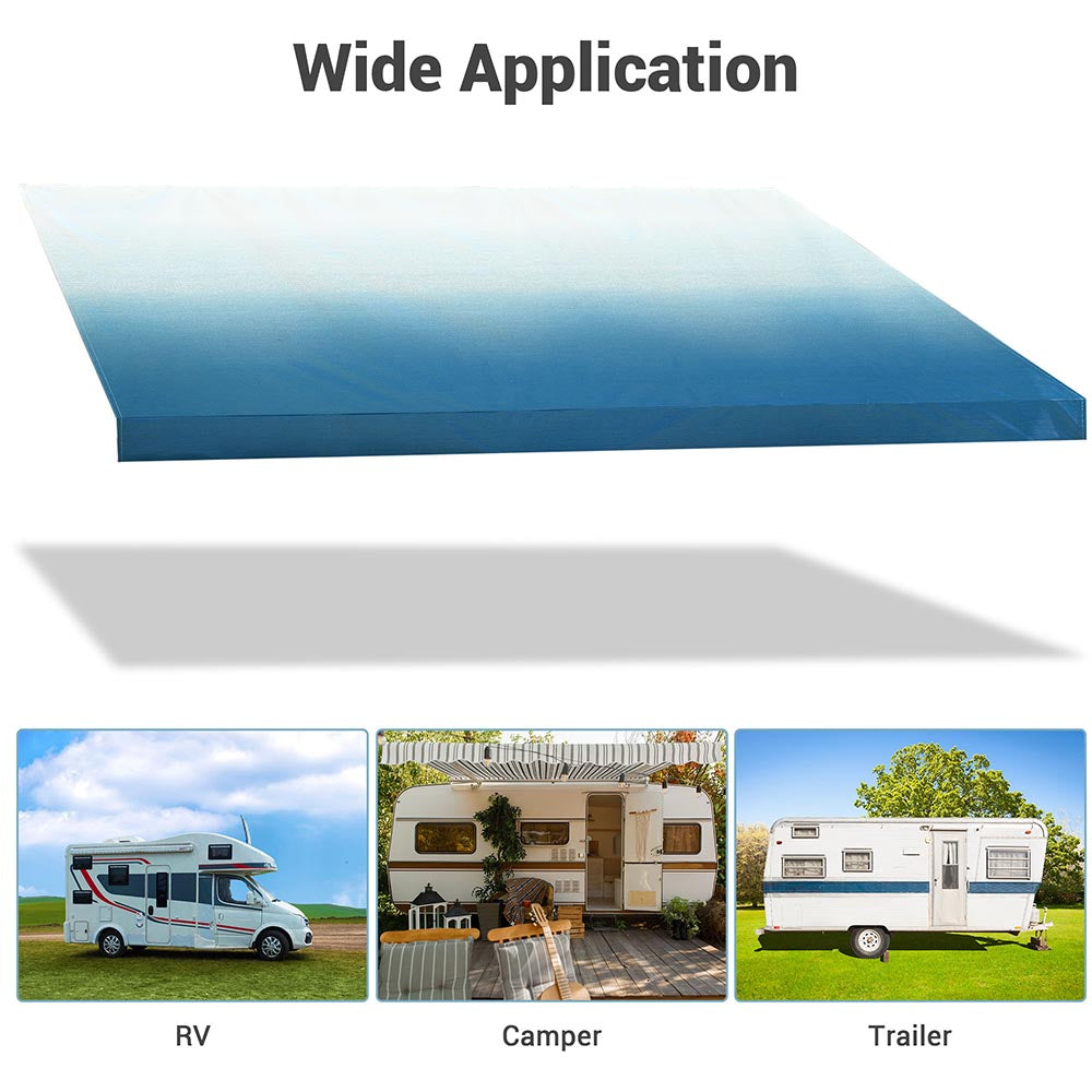 Yescom 16ft RV Awning Replacement Waterproof Fabric Tarp (15'x8')